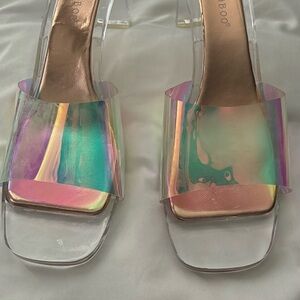 Bamboo Iridescent Women's Heels Sz. 10 Never Worn
